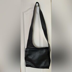 Celine Black Leather Messenger Bag